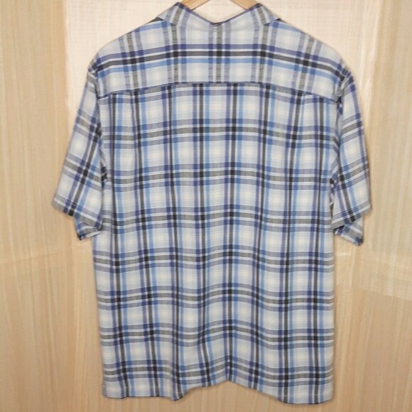 Tommy Bahama Mens 100% Silk plaid shirt - Picture 2 of 7